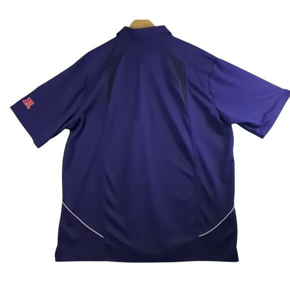 Baltimore Ravens NFL Team Apparel Mens Purple Polo 2XL Moisture Wicking Stretch - Picture 2 of 15